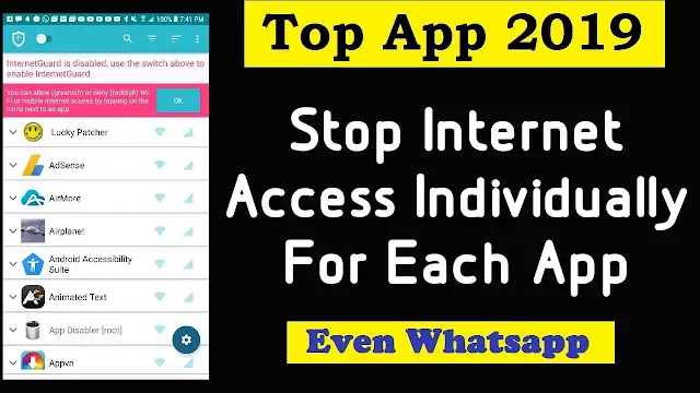 How to Block & Stop Internet Access On Whatsapp | Any App Using Mobile Wifi & Mobile Data 2019