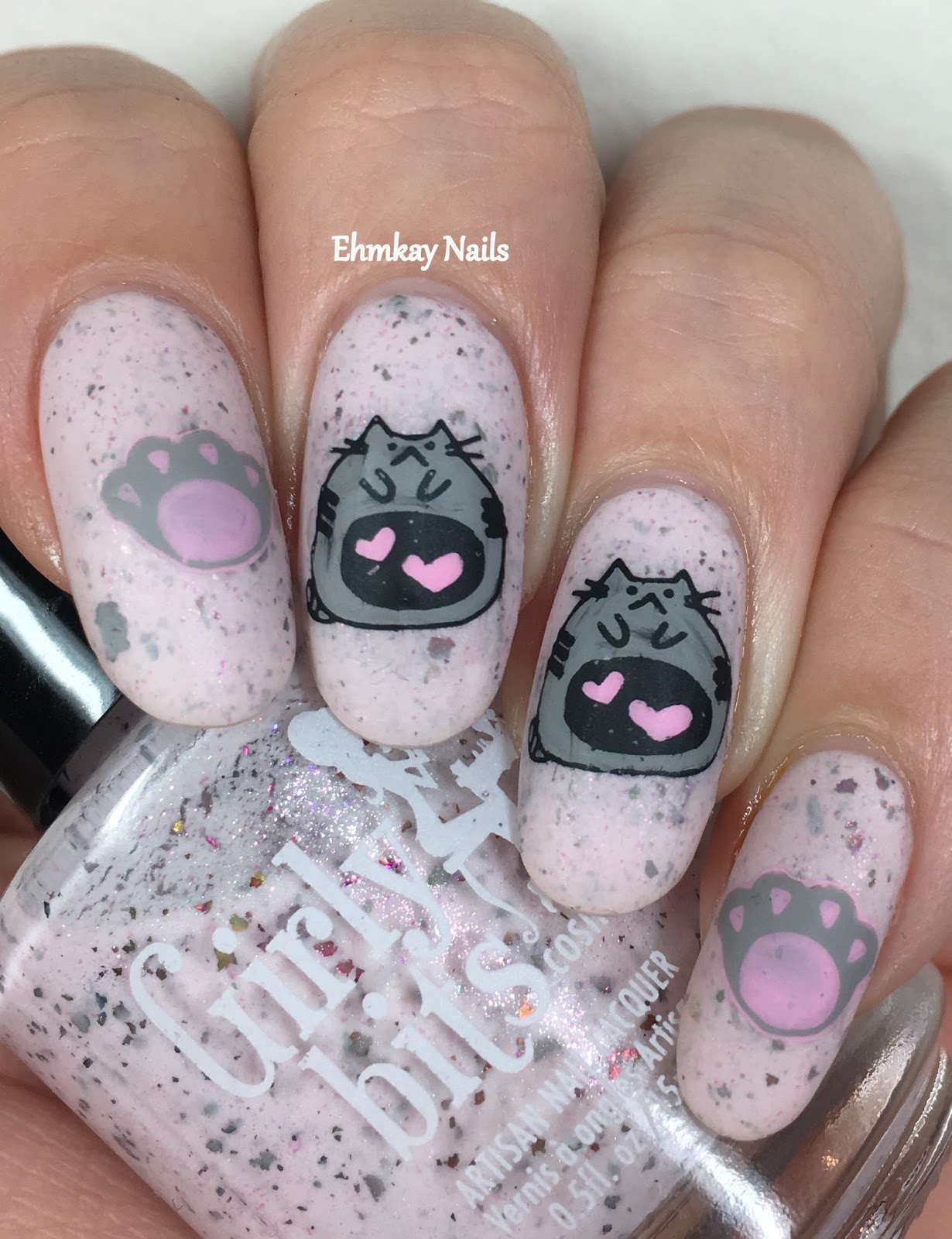 ehmkay nails: Born Pretty Pusheen Valentine's Day Reverse ...