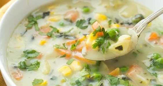 Slow Cooker Creamy Vegetable Soup - Food Inspiration Healthy