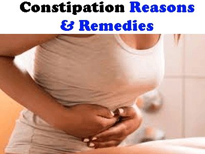 Constipation Reasons and Remedies