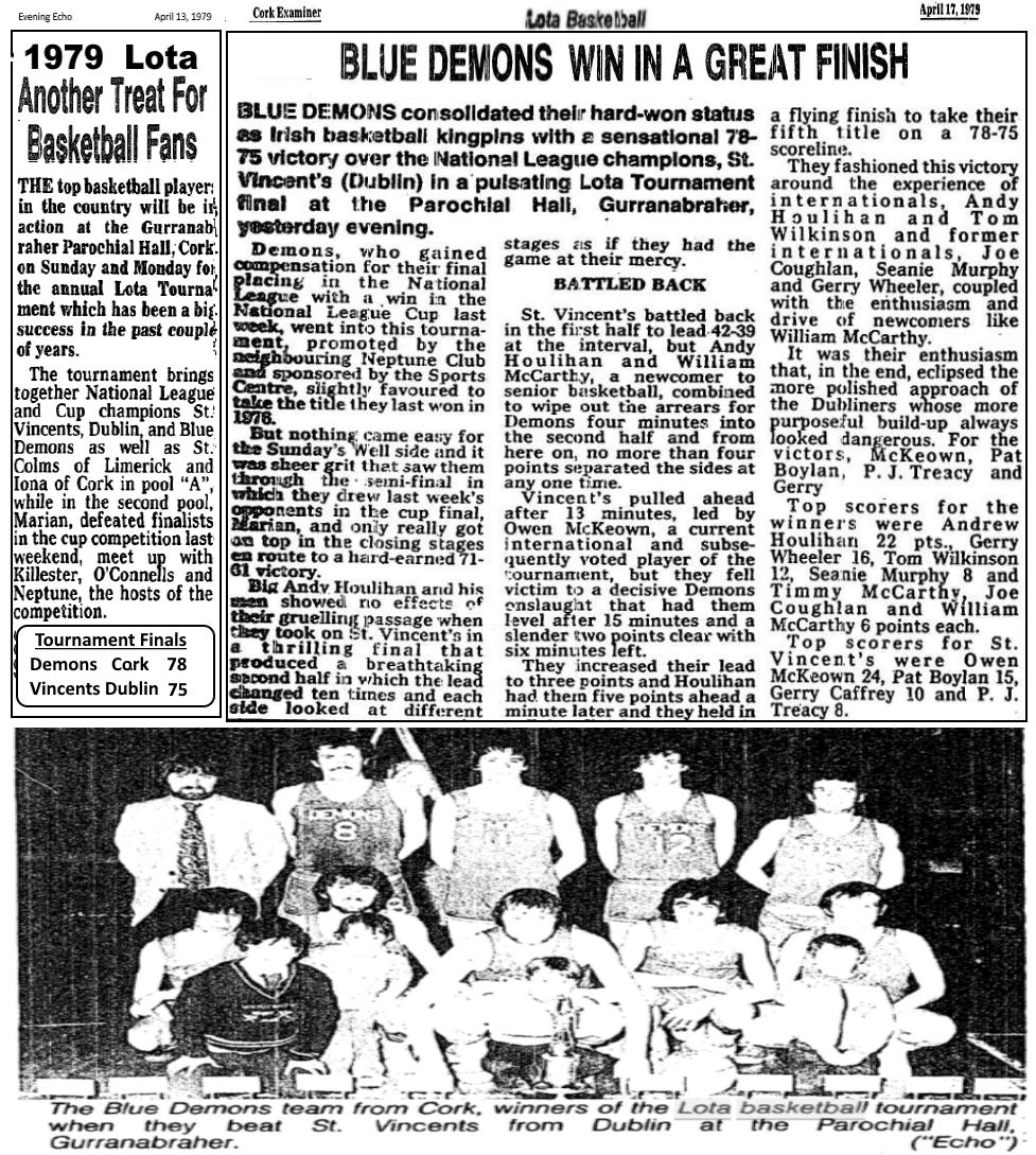 A Little "Bit" of Irish Basketball History Lota Tournament