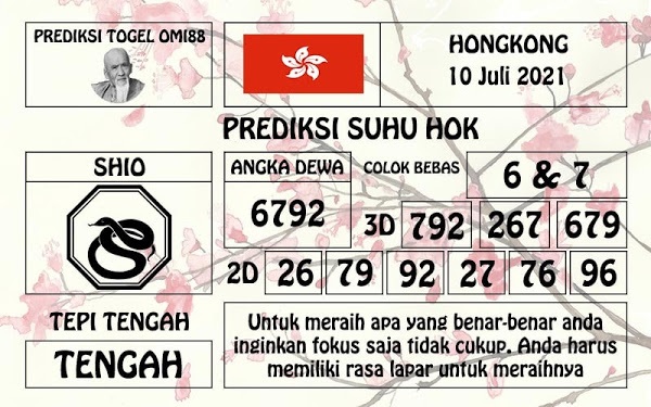 Syair hk 10 juli 2021