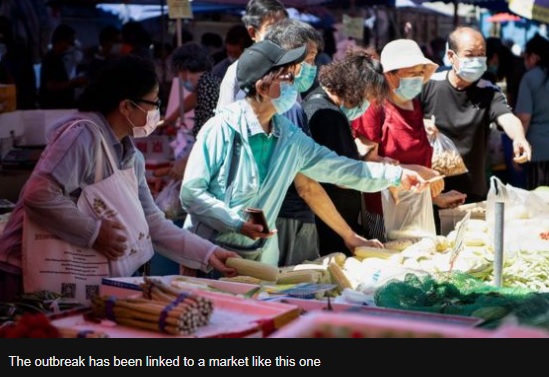 The outbreak has been linked to a market like this one