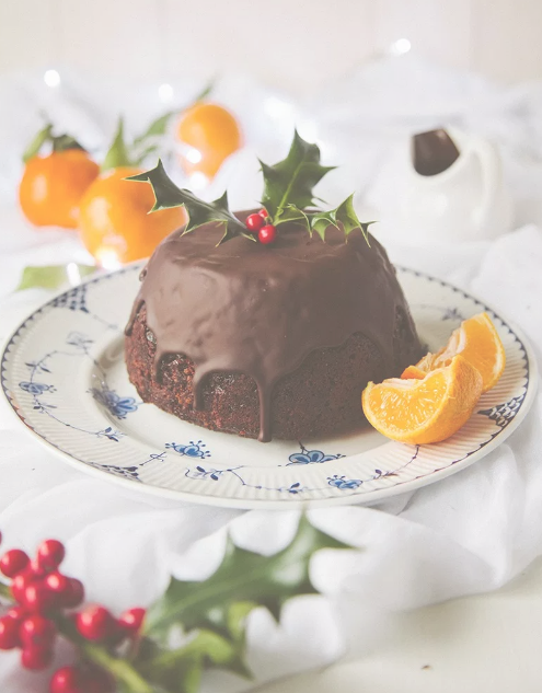 #Recipe #Food #Drink: CHOCOLATE ORANGE CHRISTMAS PUDDING (VEGAN) #