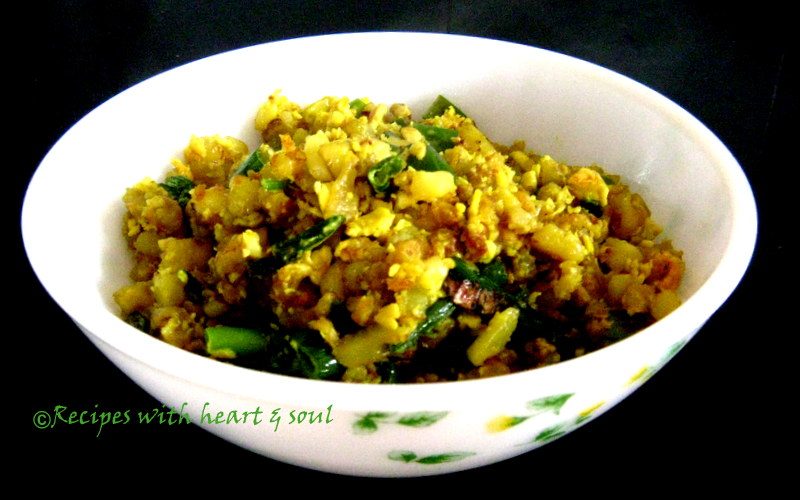 Assamese Recipes Potato and Egg bhurji (Egg scramble with potato)