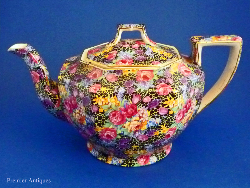 Premier Antiques Royal Winton 'Hazel' Chintz Ajax Teapot c1935