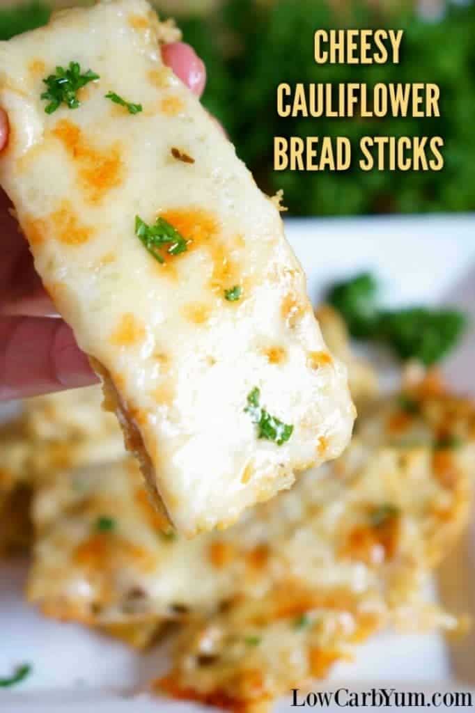 Cheesy Keto Cauliflower Bread Sticks #stick #keto #paleo #cauliflower #whole30 Cheesy Keto Cauliflower Bread Sticks #stick #keto #paleo #cauliflower #whole30