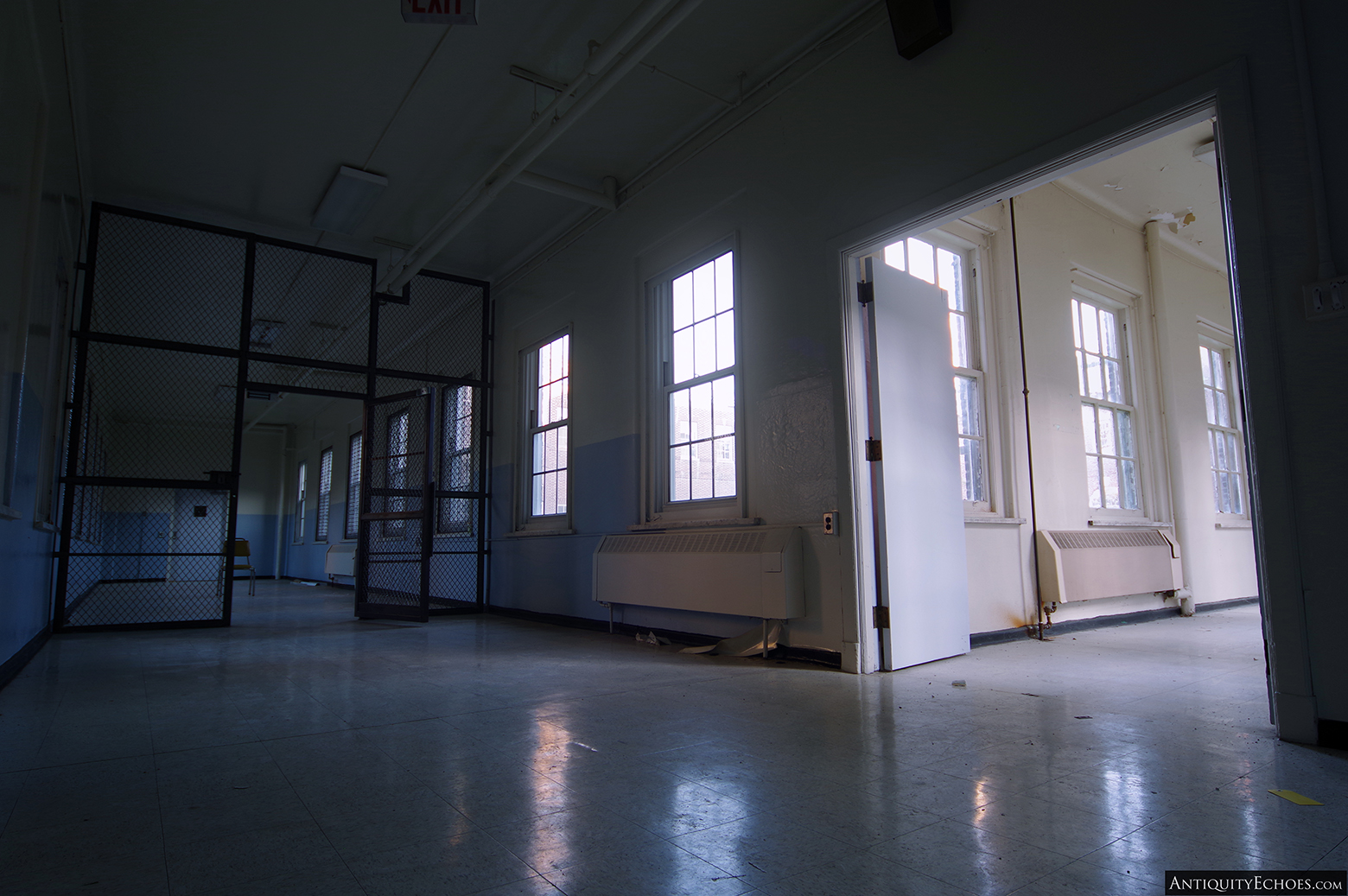 Allentown State Hospital - Caged Hallway