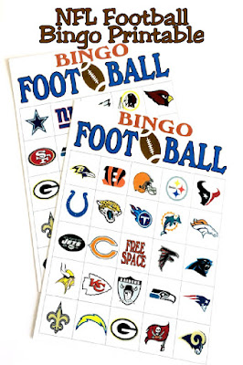 If you can't play in the NFL, at least you can play NFL football bingo. This printable is a fun game to play at your football party or while tail gaiting with your friends. Just download, print, cut, and play!