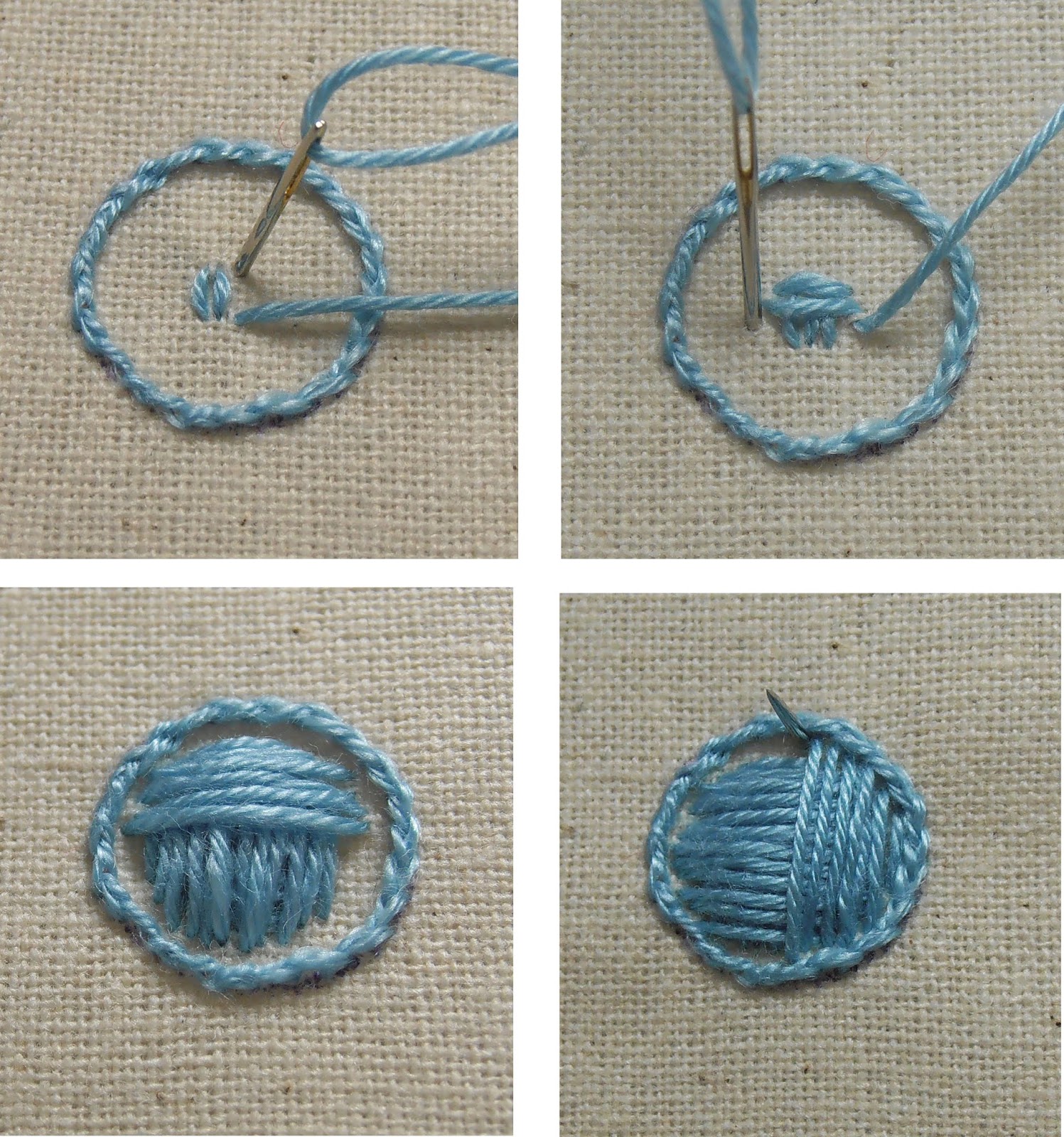 Doodle Stitching Padded Satin Stitch dots