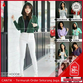 FNC118J58 Jaket Sweater Crop Hodie Wanita Xiomi murah Serba 40 Ribuan