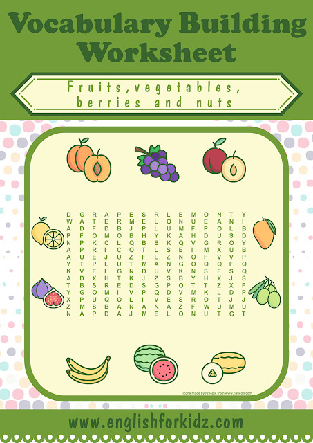 Fruit And Vegetable Word Find Fruit And Vegetable Word Find