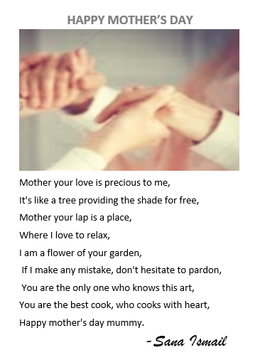 Essay | Paragraph | Poetry Blog: HAPPY MOTHER'S DAY POETRY