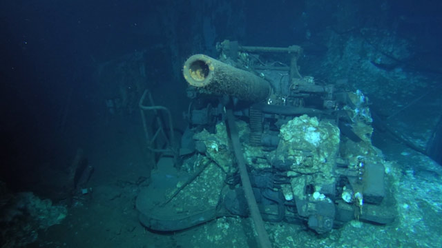 Wreckage of USS Indianapolis worldwartwo.filminspector.com