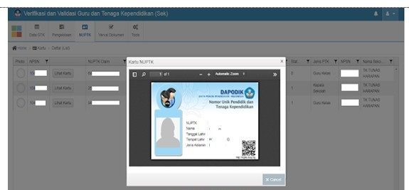 Cara Cetak Kartu NUPTK Pada Verval PTK Kemdikbud Cara Cetak Kartu NUPTK Pada Verval PTK Kemdikbud