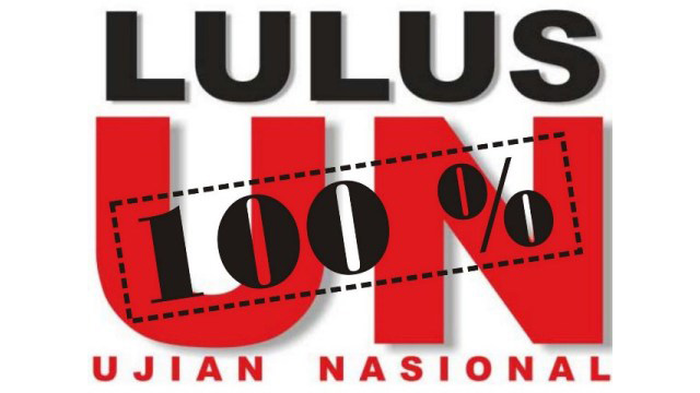 logo lulus ujian nasional 100%