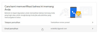 Menambahkan Email Pemulihan Gmail