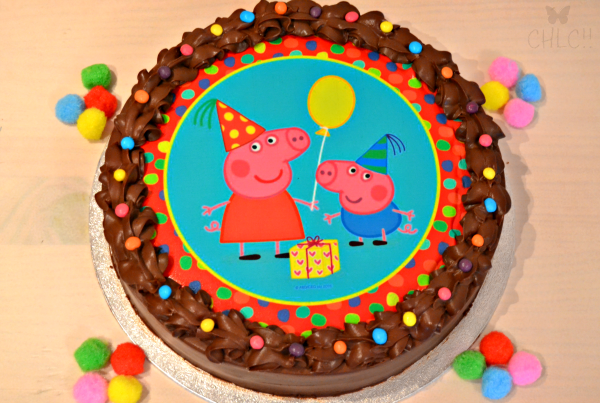 COMO HE PUESTO LA COCINA: TARTA PEPPA PIG DECORADA CON PAPEL DE AZUCAR  (Thermomix)