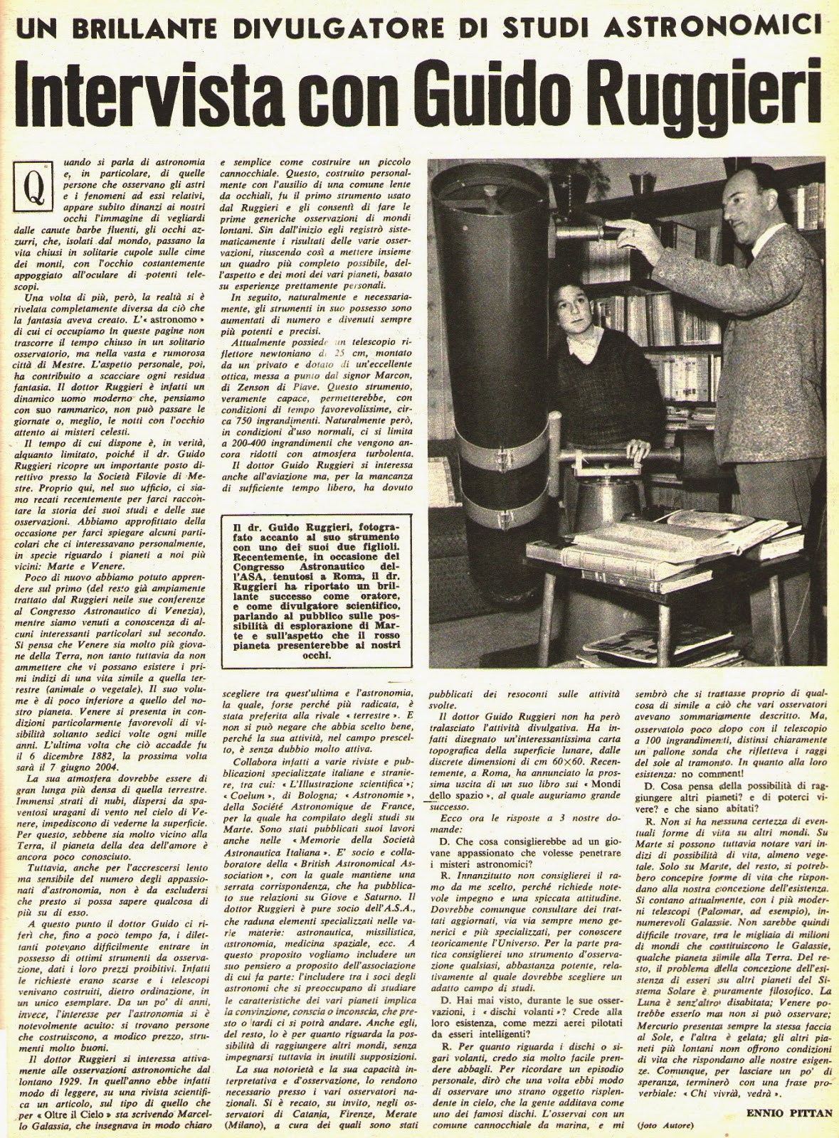 Gianpietro Favaro: Guido Ruggieri 1958