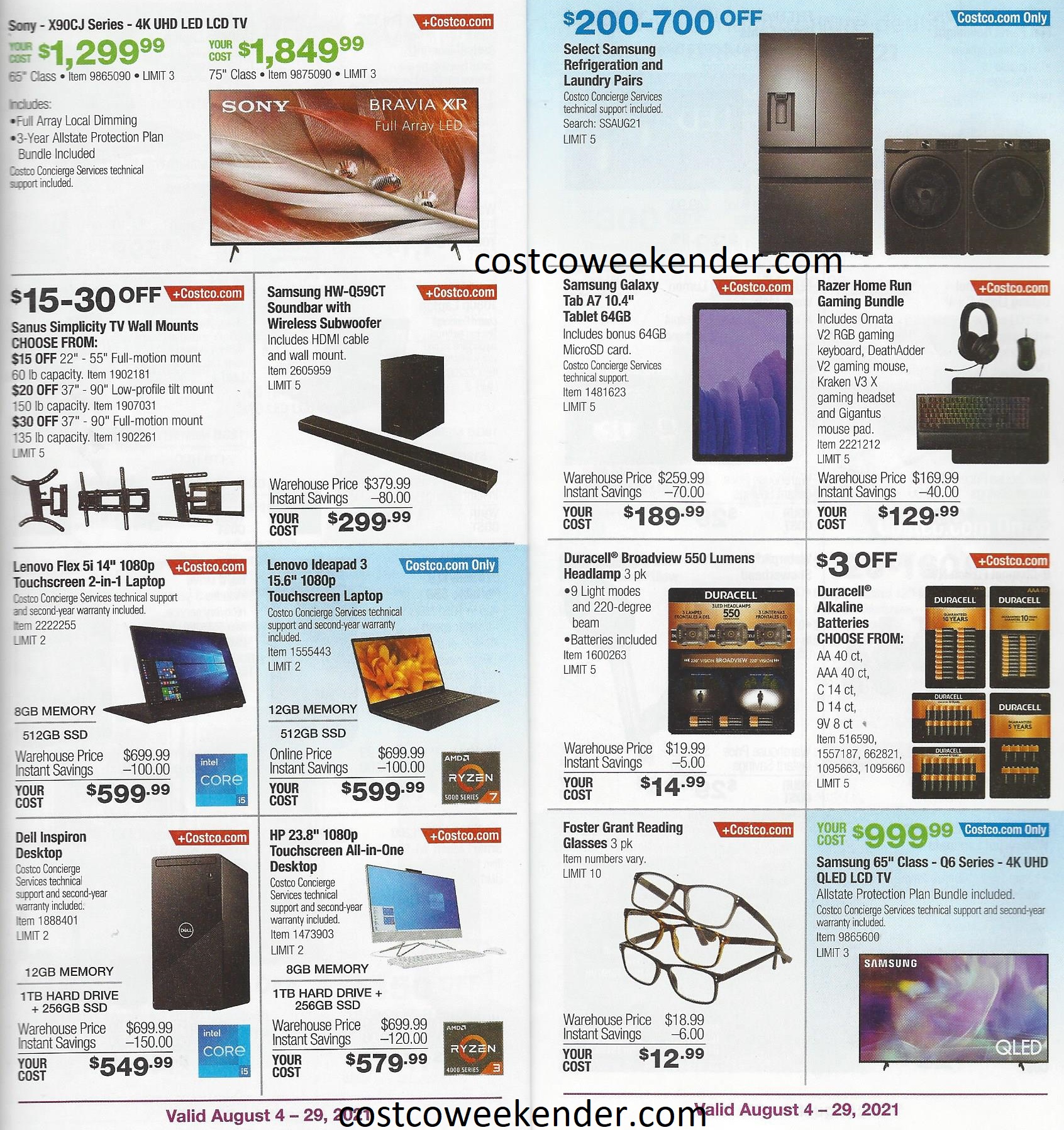 August 2021 Costco Coupon Book Costco Weekender
