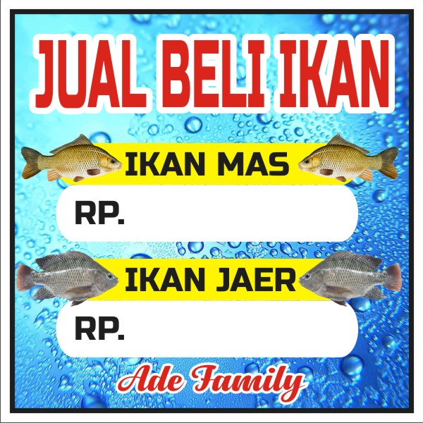 Aksesoris 50+ Spanduk Jual Ikan Segar