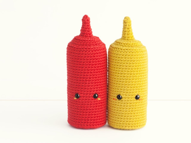 amigurumi-comida-food-ketchup-mustard-crochet