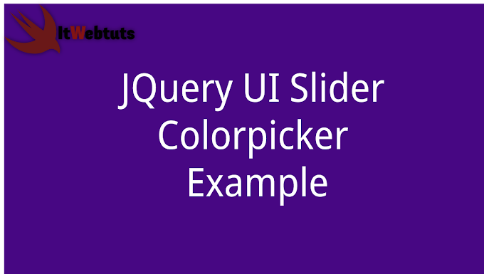 JQuery UI Slider Colorpicker Example