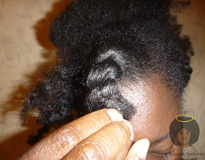Copyright 2017 1BlessedNatural - cocoa butter on natural hair 2