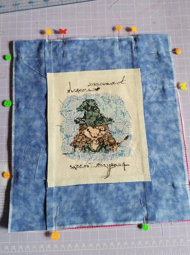 Naughts & Cross stitches Finishing your Cross Stitch as a Quilted Hanger