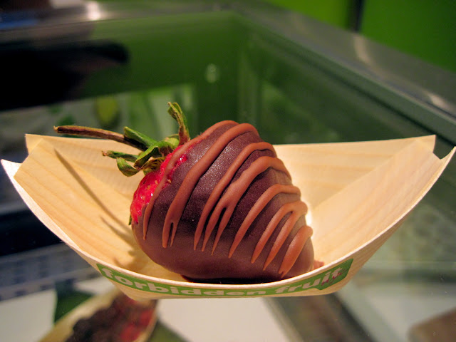 The classic chocolate covered strawberry gets the Forbidden Fruit treatment.