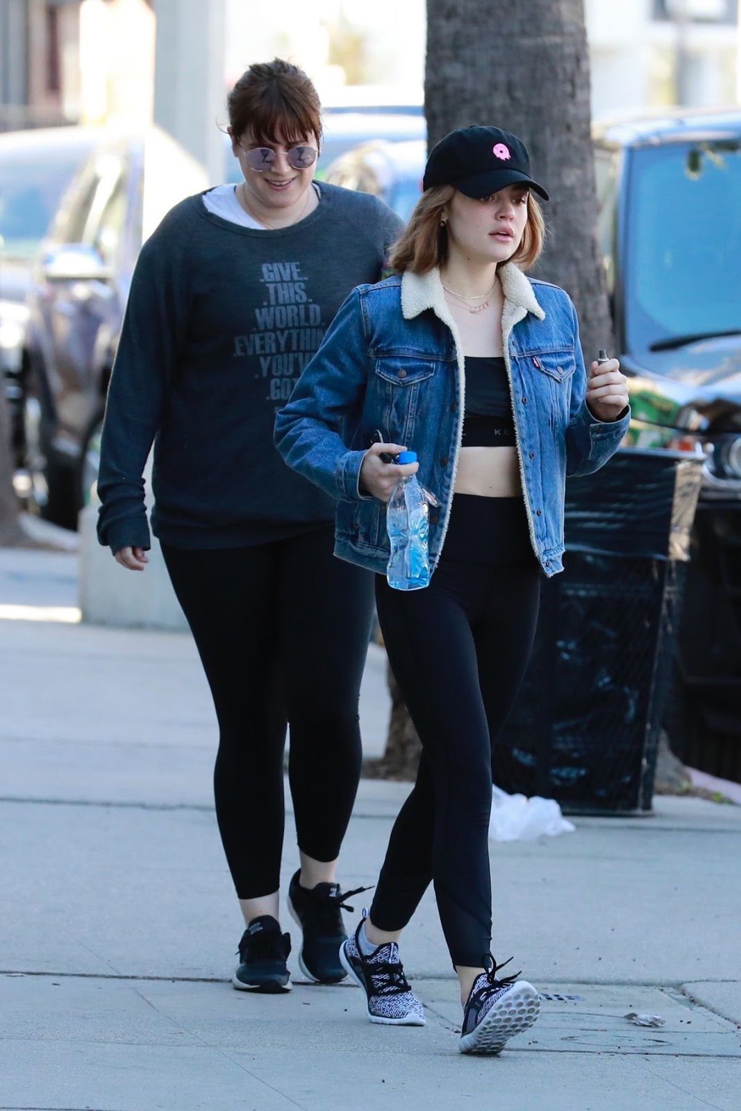 Lucy Hale Hits up the gym with a girlfriend in Studio City
