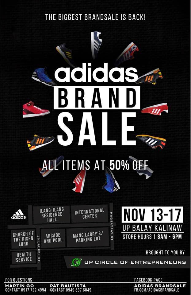 Manila Shopper: Adidas Brand Sale at UP Balay Kalinaw: Nov 2014
