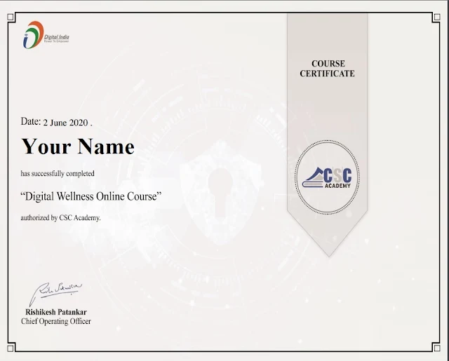 digital wellness and cyber security course certificate csc