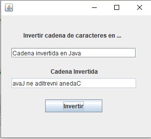 Cadena de texto al revés en java