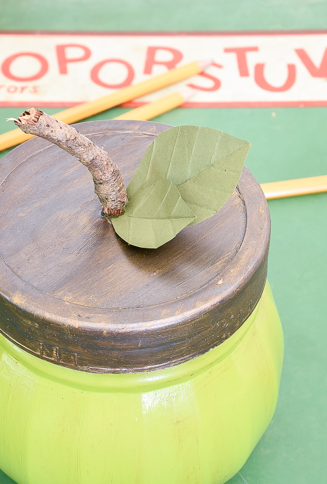 How to Make Green Apples From Dollar Tree Jars Little House of Four