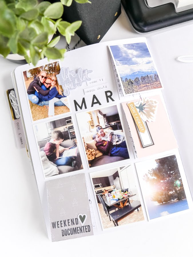 Documenting and scrapbooking in a weekly album not too different from Project Life. But much more streamlined. Using Heidi Swapp Storyline Chapters to tell your story.