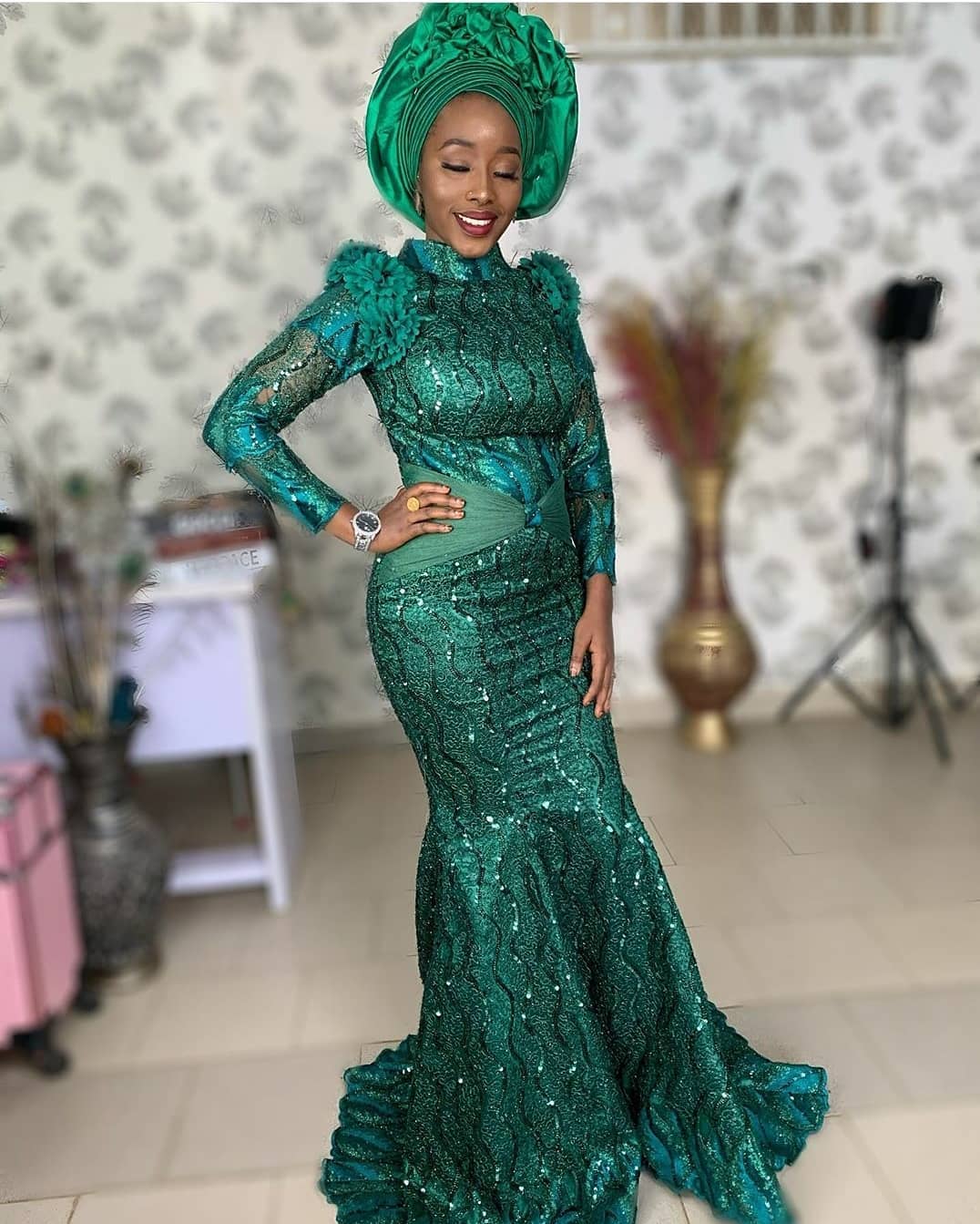 Ankara Lace Aso Ebi Styles For African Woman That Will Trend This season