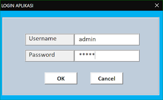 Form Login Aplikasi Aplikasi Excel Laporan Stock Persediaan Versi 4