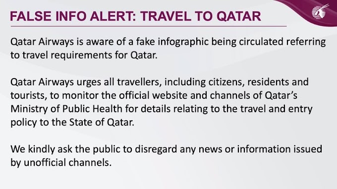 QATAR AIRWAYS INFORMATION ALERT