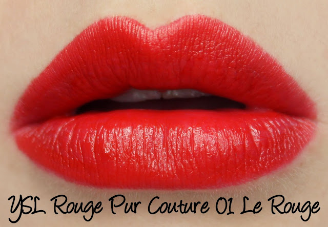 YSL Rouge Pur Couture - 01 Le Rouge Lipstick Swatches & Review