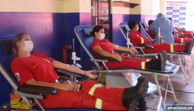 Bomberos del Callao se unen a campaña de donación de sangre de EsSalud