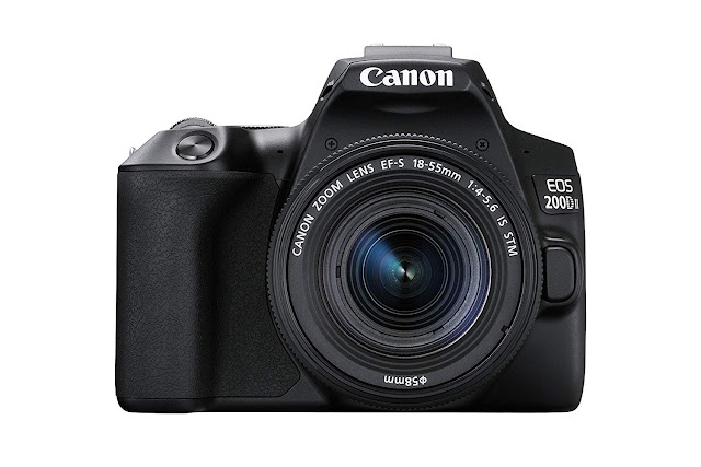 Canon EOS 200D II 24.1MP Digital SLR Camera + EF-S 18-55mm f4 is STM Lens (Black) 