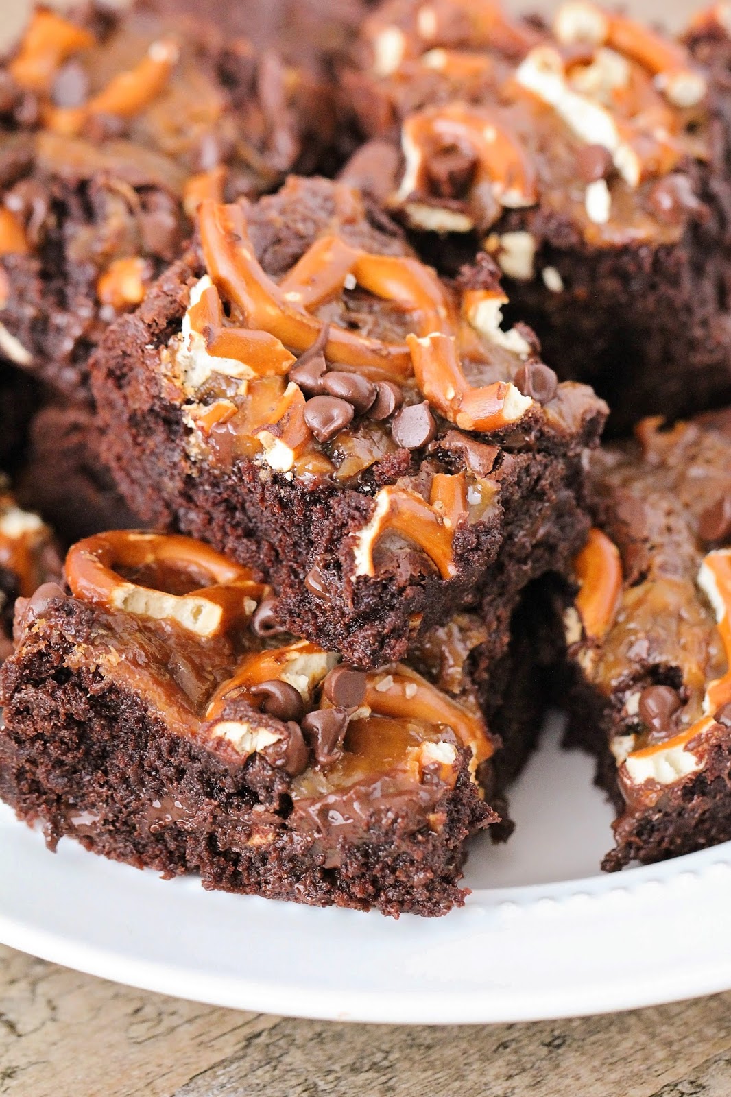 These rich and fudgy caramel pretzel brownies are the perfect mix of salty and sweet, and have an amazing texture. So chocolatey and delicious!