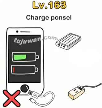 Brain Out : Charge Ponsel Ini Jawaban Brain Out di Peringkat 163