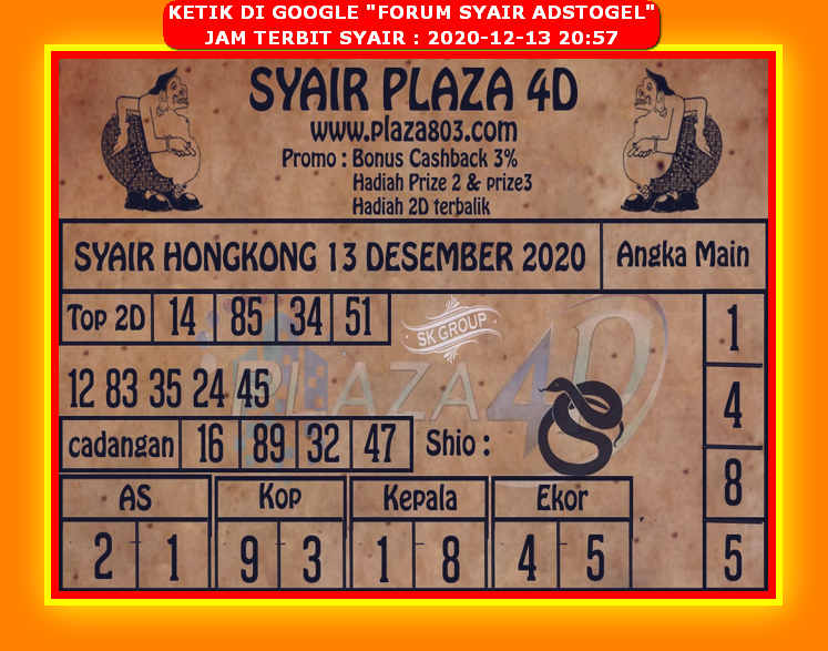 Kode Syair Hongkong 13 Desember 2020 Forum Syair Togel Hongkong Singapura Sydney