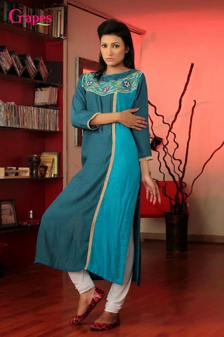 plain khaddar kurta designs