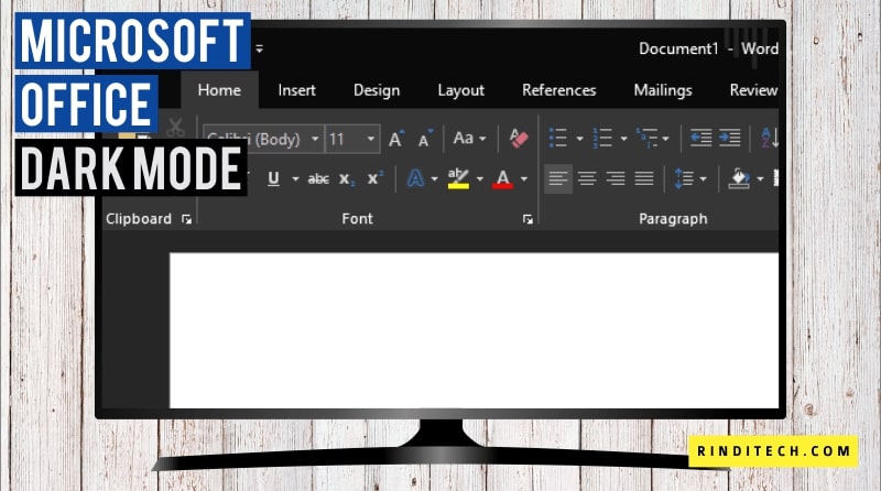Cara Settings Dark Mode Di Microsoft Office Word Excel Powerpoint Rindi Tech