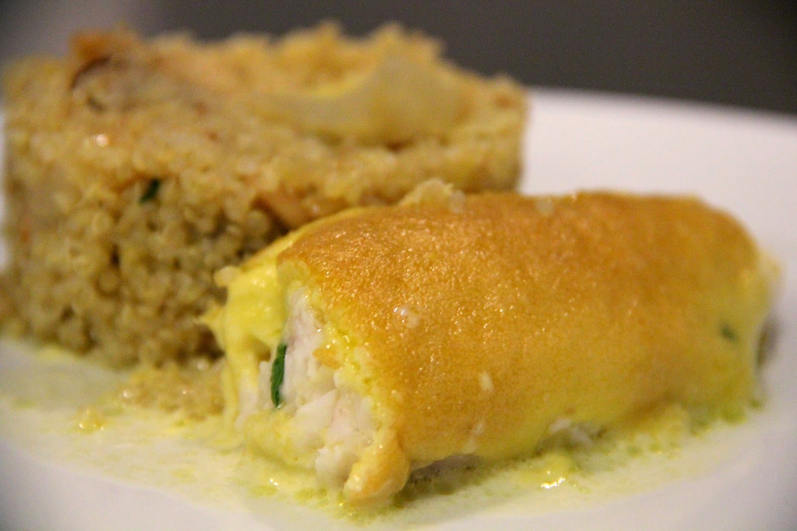 barcelona delicious Quinoa with golden monkfish tail Quinoa amb cua