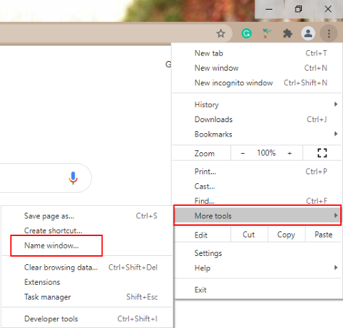 为任务栏 1 命名 chrome 窗口