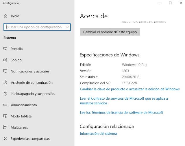 Windows 10 Build 17134.228 RS4 Final Español Latino (Agosto 2018)